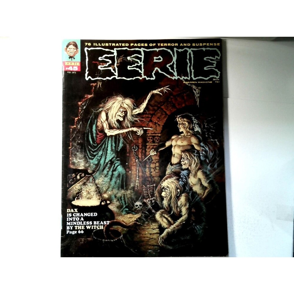 Eerie #45 Feb 1973 Warren Publishing Horror Magazine 76 Pages Monster Comic